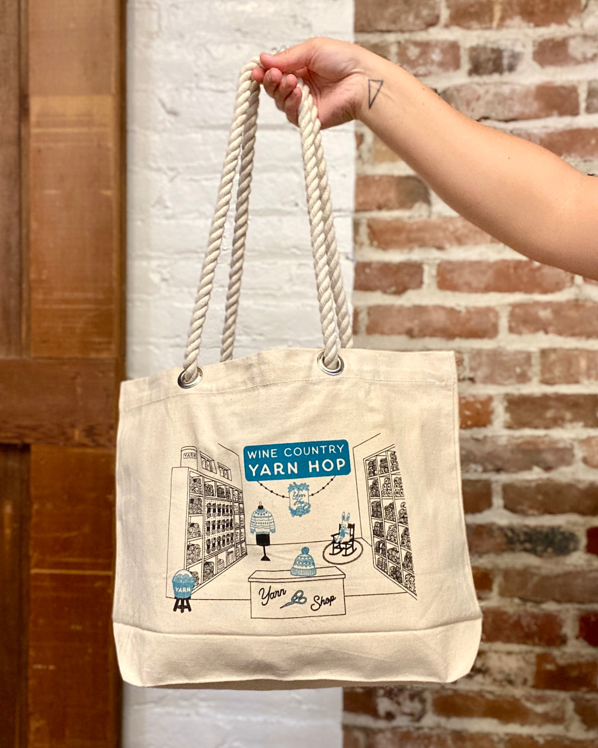 2026 Yarn Hop Tote Bag