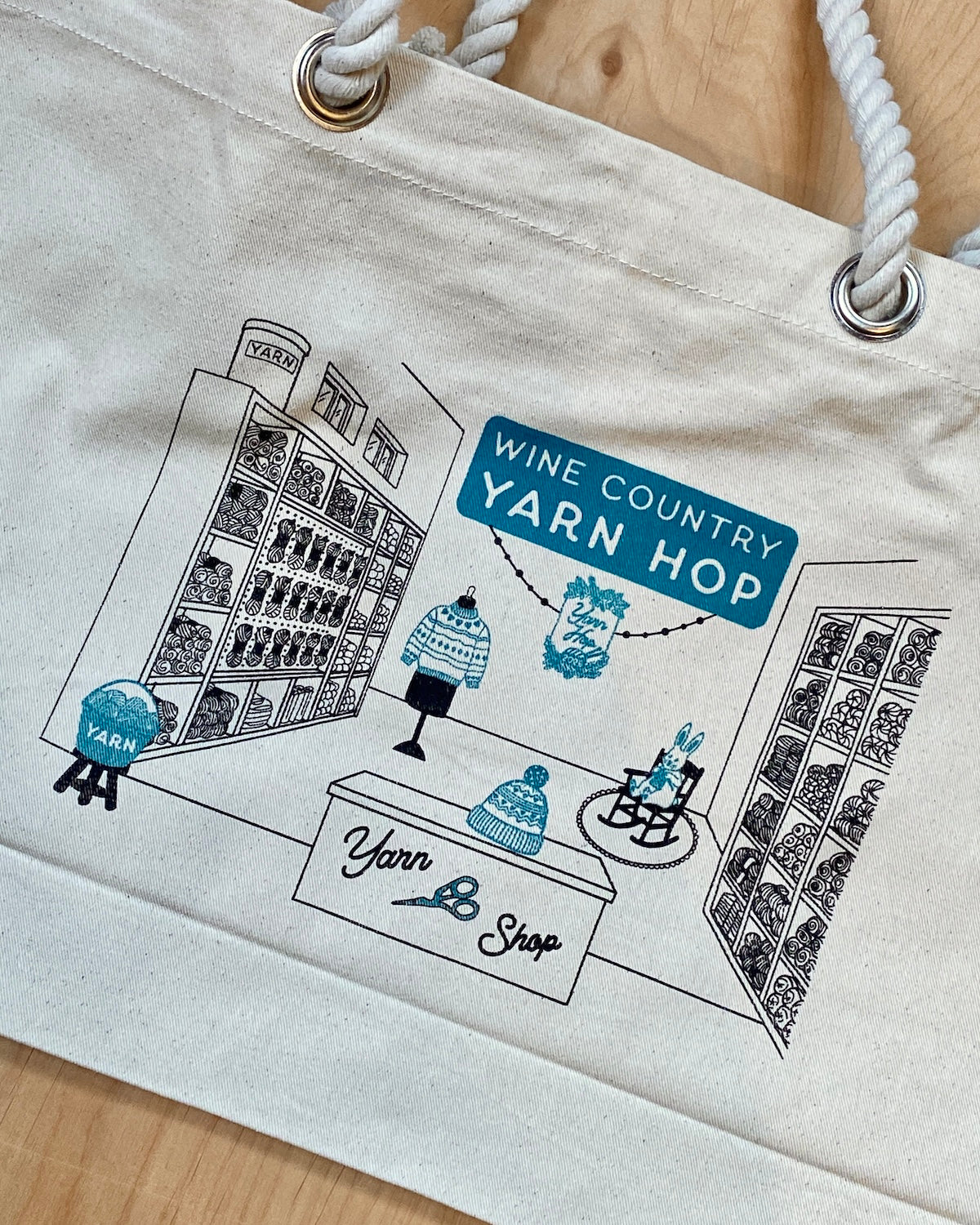 2026 Yarn Hop Tote Bag